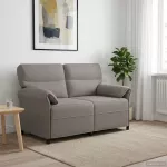 Dvita&scaron;kė sofa Taupe 138 x 83 x 95 cm