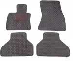 Kilimėliai QuiltyMats BMW X5 2013-2018 (F15) (4 vnt.), Juodas-Raudona /16-14 - Atstumas tarp fiksatorių Vairuotojo kilimėlyje - 35cm