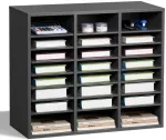 Dokumentų organizeris. 737x305x620 mm. 24 skyriai. reguliuojamos lentynos. pilkas