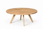 OAKY &Oslash;110 ąžuolinis apvalus žurnalinis staliukas : Apdaila - Aliejuota bespalviu aliejumi su kietaisiais va&scaron;kais, Auk&scaron;tis - 48cm