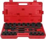 Kraftdele Suktukas + prailgintuvai + smūginės galvutės 3/4" 21 vnt. KD11868