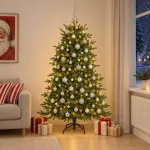 Dirbtinė kalėdinė eglutė su rutuliuku 240 cm 300 LED