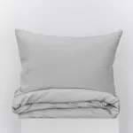 Fejos Namai EXCLUSIVE Sidabrinis PREMIUM satino patalynės komplektas Pagalvės matmenys - 50x70 cm, Antklodės matmenys - 140x200 cm