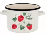 Emalia Pleszew Emaliuotas puodas 22 cm, 6 L, "malina", indukcijai
