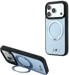 Dėklas BMW Kevlar Ring Stand 360 MagSafe do iPhone 18 Pro Max / 17 Pro Max mėlyna