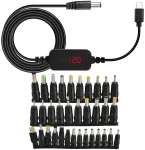 Pd į Dc adapterio kabelis, 5v/9v/12v/15v/20v, mar&scaron;rutizatoriaus kabelis Usb boost keitiklis Dc skaitmeninis ekranas, 34 Dc keitiklio galvutės, Typec Male į Dc5521 Male maitinimo kabelis su Dc keitiklio galvutėmis