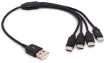 4-in-1 Usb-c įkrovimo ir duomenų kabelis (30cm)