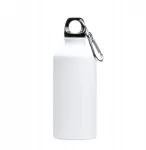 Bestsub turistinis vandens gertuvė su karabinu, balta, skirta sublimacijai, 400 ml