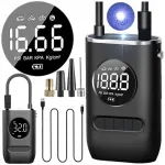 Belaidis elektrinis kompresorius automobiliui ir dviračiui, 4000mah Lcd