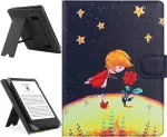 Hoyixi universalus dėklas, suderinamas su 6,8 colių kindle paperwhite/6 colių kindle 2022 ir 2019/kobo clara hd/kobo clara 2e odinis stovas apsauginis dėklas, skirtas 6-6,8 colių pocketbook/tolino/sony e-book