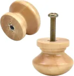 12 vnt. medinės rankenėlės spintelėms, 28 mm retro stiliaus baldų rankenėlės