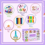 2000 dalių rankdarbių rinkinys vaikams, rankdarbių dėklas vaikams, &bdquo;pasidaryk pats&ldquo; rankdarbių medžiagos, pūkuoti laideliai, judančios akys, scrapbooking rankdarbių dėžutė, rankdarbių reikmenys mergaitėms berniukams 4 5 6 7 8 9 10 11 12 metų dovana