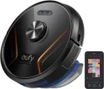 Eufy Robovac X8 Hybrid, 2 x 2000 Pa siurbimo galia, Ipath lazerinė navigacija, 2-in-1 dulkių siurblys ir &scaron;luota, Ai. Map 2.0 technologija, Twin Turbine technologija, Wifi funkcija