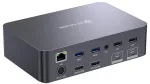 Televizorius Av Access doko stotelės Kvm jungiklis 2 monitoriams 2 ne&scaron;iojamiesiems kompiuteriams, 4k Kvm dvigubas monitorius, 2usb-c Mst prievadai, 60w Pd bet kuriam kompiuteriui, 1g Ethernet, Edid emuliacija, 2k@144hz, 1080p@240hz, idealus namų biur ...