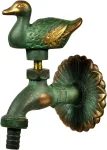 Nostalgia i&scaron;ėjimo ventilis "duck" 11213, 1/2 colio, patinuotas žalvaris, ilgas atstumas nuo sienos, vientisa sieninė rozetė