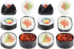 Warmhm dirbtinis su&scaron;i rinkinys, 12 vienetų, su&scaron;i imitacija, japoni&scaron;ko su&scaron;i modelis, netikras su&scaron;i, maistas žaidimams, japoni&scaron;ki guminiai saldainiai, dirbtinė deserto dekoracija, mini pvc ryžių kamuoliukai, popieriniai puodeliai