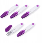 Žirklės siuvimui, a&scaron;trios, geležinės plastike, violetinės, 117x19mm, 5vnt