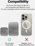 Ringke Power Clip Wing magnetinis telefono laikiklis automobilinis laikiklis prie oro ventiliacijos grotelių 360&deg; pasukimas ilgas kaklelis dvigubo reguliavimo technologija i&scaron;maniesiems telefonams, plan&scaron;etiniams kompiuteriams ir kitiems ne&scaron;iojamiems į ...
