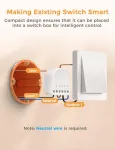 I&scaron;manusis relės jungiklis su srovės matavimu, suderinamas su home assistant mini wlan i&scaron;manusis &scaron;viesos jungiklis su galios matavimu 1 gaujos belaidis jungiklis, nereikalaujantis &scaron;akotuvo, 1 vnt.