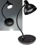 Chilitec Stalinė lempa 3 x Aa baterijos 25 cm lanksčiu kakleliu, pritemdoma Led skaitymo lemputė &scaron;iltai balta 3000 K juoda