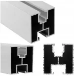 Pv montavimo profilis aliuminio bėgis 40x40 2070mm