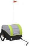 Dviračio priekaba, juodos ir žalios spalvos, 45kg, geležis
