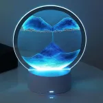 Smėlio paveikslai su led &scaron;viesa, besisukantis smėlio paveikslas, smėlio peizažas - smėlio menas gilioje jūroje, judantis smėlio menas, 3d judančio smėlio meno stalinė lempa, 3d tekančio smėlio paveikslas, dinami&scaron;kas smėlio paveikslas