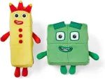 Learning Resources Playful Friends: Numberblocks Three and Four, Numberblocks pliu&scaron;iniai žaislai Three and Four, Numberblocks pliu&scaron;iniai žaislai mergaitėms ir berniukams, mink&scaron;ti žaislai kūdikiams 1-3 metų, nuo 18 mėnesių