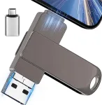 Usb atmintinė 512 gb 3-in-1 su usb-c adapteriu, i&scaron;orinė atmintinė telefonui, android, plan&scaron;etei, pc ir ne&scaron;iojamam kompiuteriui - greitas duomenų ir nuotraukų atsarginis kopijavimas, suderinama su ios ir android, (juoda)