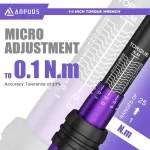 Anpuds sukimo momento raktas 1/4 colio, 1&ndash;25 nm sukimo momento raktas dviračiui ir motociklui su 0,1 nm mikro instrukcijomis, dviguba kryptis 72 dantų galvutė, &plusmn; 3% paklaidos tikslumas dviračių priežiūrai