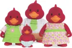 Battat Li'l Woodzeez Cardinal &scaron;eimos Tailfeather figūrėlės - 4 mink&scaron;tos gyvūnų figūrėlės su paveikslėlių knyga anglų kalba - gyvūnai rinkinyje, žaislas vaikams nuo 3 metų