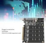 Dpofirs 4 portų M.2 Nvme Ssd į Pcie X16m Key kietojo disko konverterio adapterio plok&scaron;tė su 4 i&scaron;plėtimo plok&scaron;tėmis, 4 x 32 Gbps perdavimo sparta