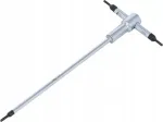 Bgs Technic &Scaron;e&scaron;iakampis raktas su t tipo slankiojančia rankena, Hex 2mm, Bgs