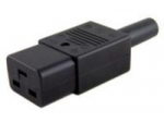 Maitinimo kabelis MicroConnect Maitinimo &scaron;altinis C19, juodas (C19PLUG)