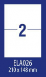 Lipnios etiketės Avery Europe. 210x148. 2 etiketės lape. 100 lapų. baltos spalvos