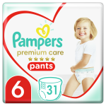 Sauskelnės-kelnaitės Pampers Premium Pants Value Pack, 6 dydis, 31 vnt.