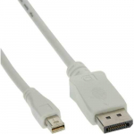 Kabelis InLine Rodyti Port Mini - DisplayPort 1m balta (17131)