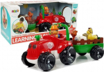 Lean Toys Traktorius su priekaba gyvūnams