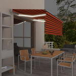Rankiniu būdu i&scaron;traukiama markizė, oranžinė ir ruda, 3x2,5m
