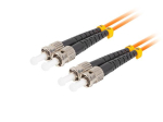 FIBER OPTIC PATCHCORD MM ST/UPC-ST/UPC DUPLEX 3.0MM OM2 50/125 LSZH 10M ORANŽINĖ LANBERG