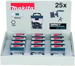 Makita E-12398 Sukimo antgalis , T25X25mm, 25vnt. IMPACT Juodas