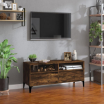 TV staliukas Televizoriaus spintelė, dūminė, 100x34,5x44,5cm, mediena