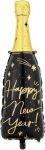 Party Deco Folinis balionas "Butelis Happy new year" 39.5&98cm
