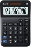 Casio Calculator MS 10 F, juoda, plieno, valiutos konvertavimo funkcija, %, PVM