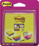 Post-It 3M Daugiasluoksnis lipnus kulk&scaron;nis POST-IT _ Super lipnus (2014- SC- BYFG), 76x76mm, 4x75 kortelės., spalvų derinys