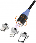 USB kabelis Msonic USB-A - Žaibas 1 m Juodas (MLU651)