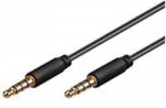 PREMIUMCORD Kabelis lizdas 3,5 mm 4 pinov&yacute; M/M 3m pro Apple iPhone, iPad, iPod