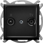 Ospel ARIA RTV terminalo lizdas, juodas metalinis GPA-UK/m/33