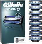 Gillette Mach3 Skustuvo Vyrams Galvutės 8 vnt