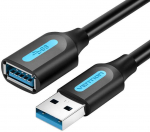 Vention USB 3.0 ki&scaron;tukinis ilginamasis kabelis Ventiliacija CBHBF 1m Juodas PVC